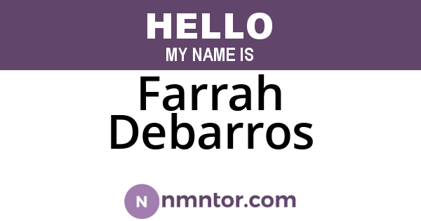 Farrah Debarros