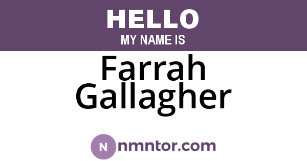 Farrah Gallagher