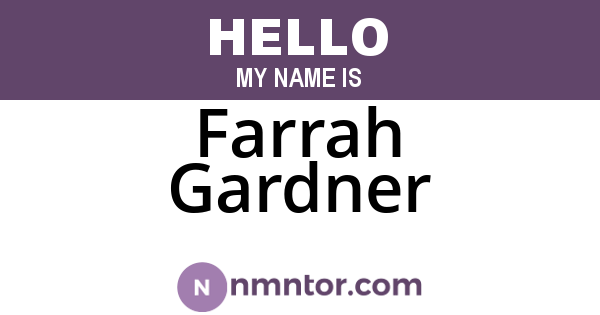 Farrah Gardner