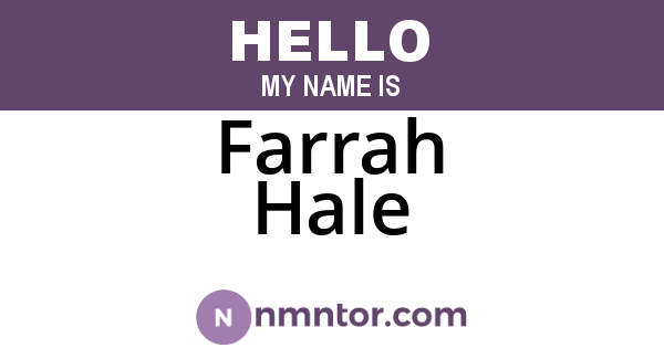 Farrah Hale