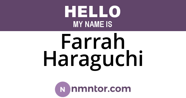 Farrah Haraguchi