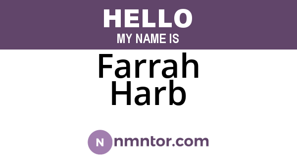Farrah Harb