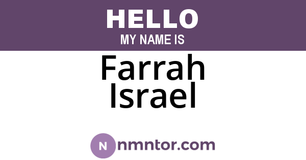 Farrah Israel