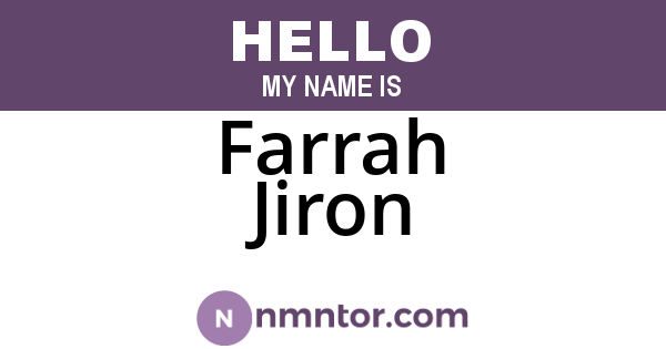 Farrah Jiron