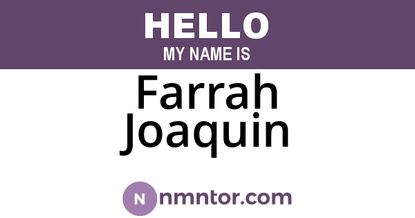 Farrah Joaquin