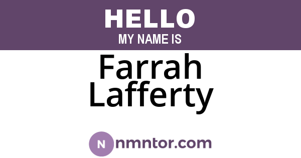 Farrah Lafferty