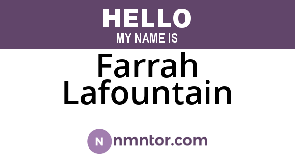 Farrah Lafountain