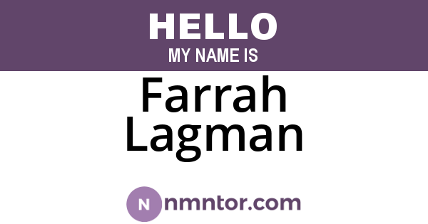 Farrah Lagman