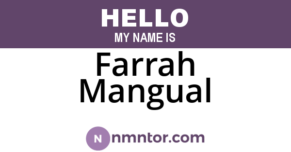 Farrah Mangual