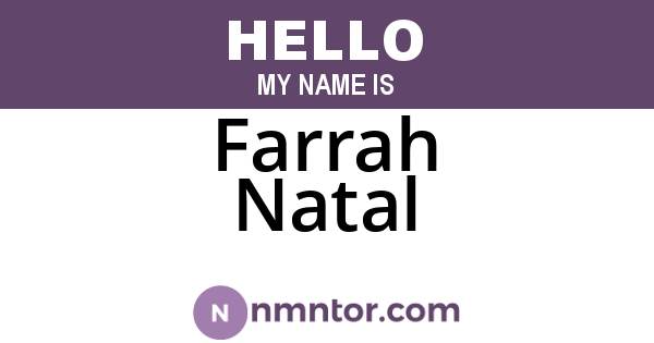 Farrah Natal
