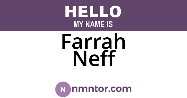 Farrah Neff