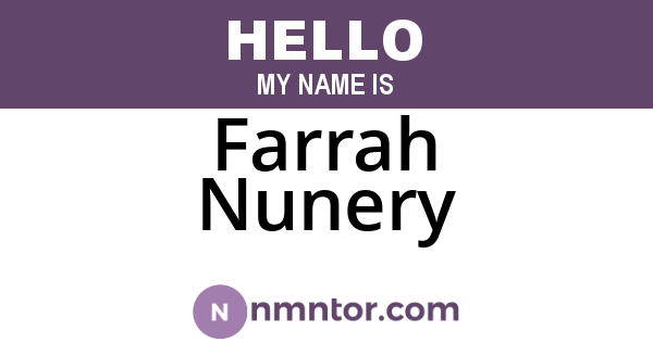 Farrah Nunery