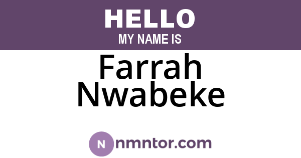 Farrah Nwabeke