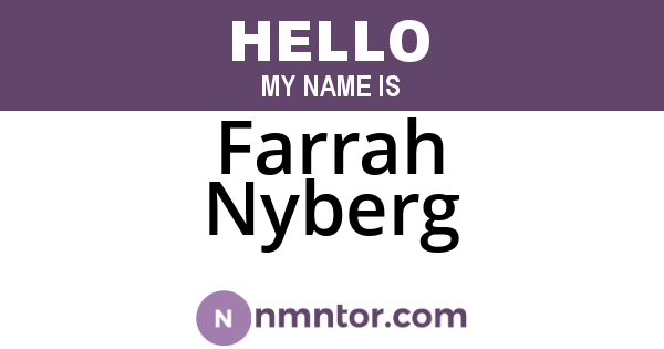 Farrah Nyberg