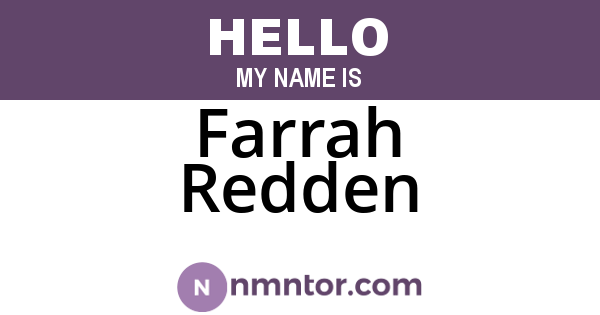 Farrah Redden