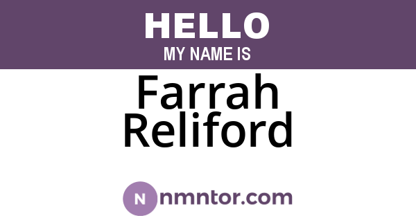 Farrah Reliford