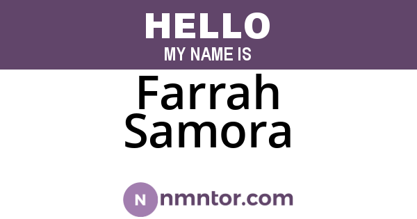 Farrah Samora