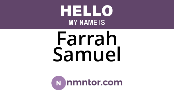 Farrah Samuel