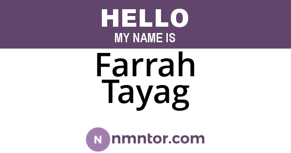 Farrah Tayag