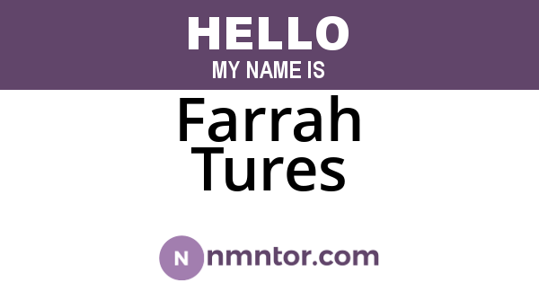 Farrah Tures