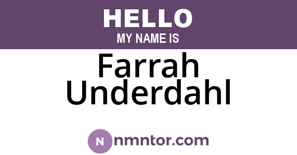 Farrah Underdahl