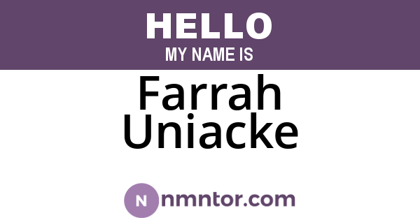 Farrah Uniacke