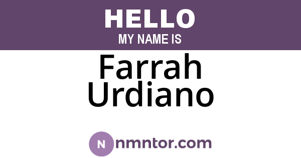 Farrah Urdiano