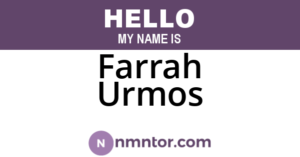 Farrah Urmos