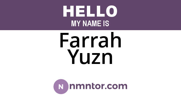 Farrah Yuzn