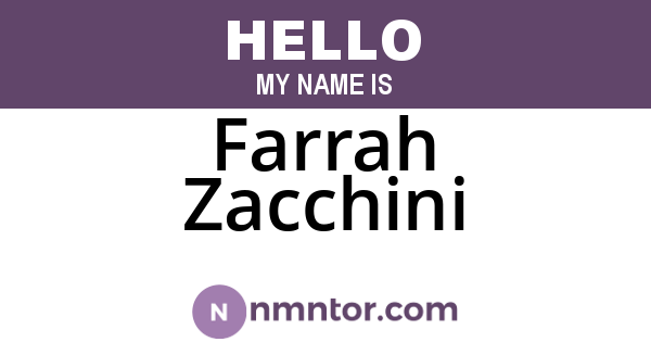 Farrah Zacchini