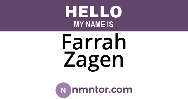 Farrah Zagen