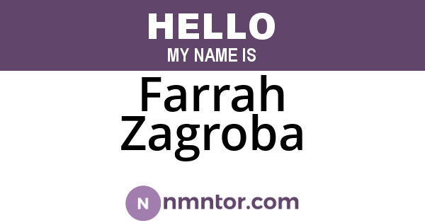 Farrah Zagroba