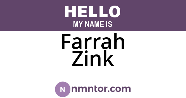 Farrah Zink