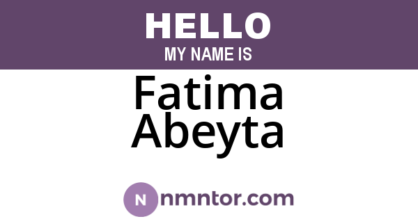 Fatima Abeyta