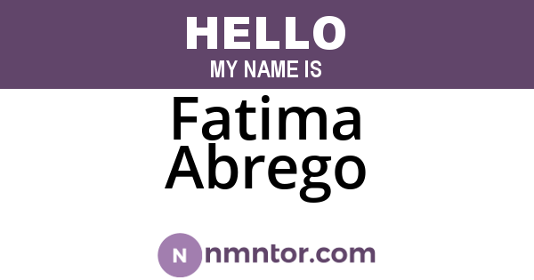 Fatima Abrego