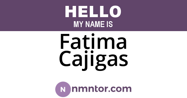 Fatima Cajigas