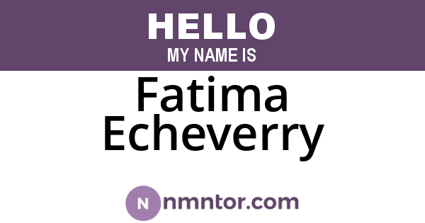 Fatima Echeverry