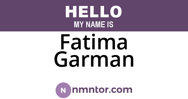 Fatima Garman
