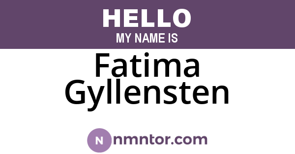 Fatima Gyllensten