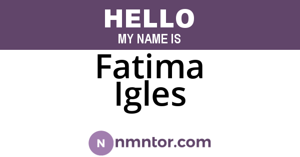 Fatima Igles