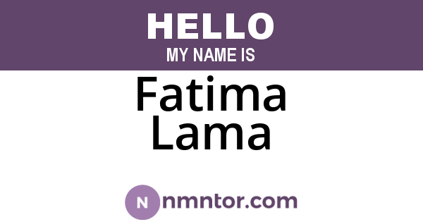 Fatima Lama