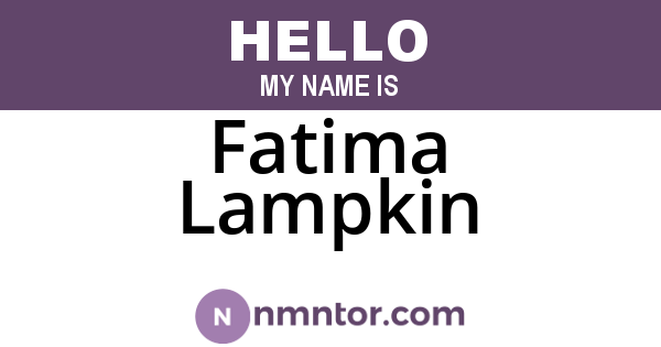 Fatima Lampkin