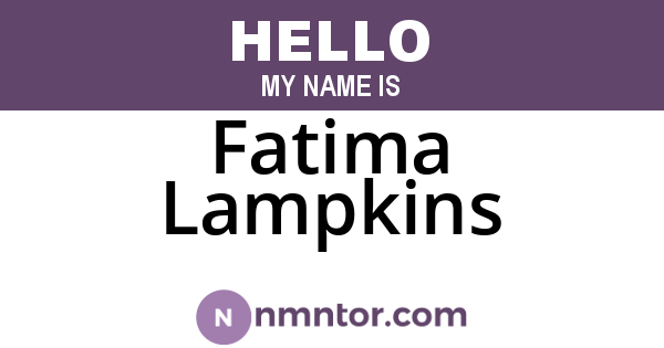 Fatima Lampkins