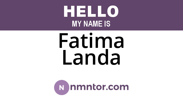 Fatima Landa