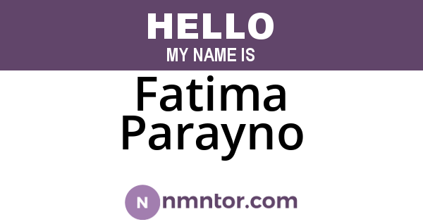 Fatima Parayno
