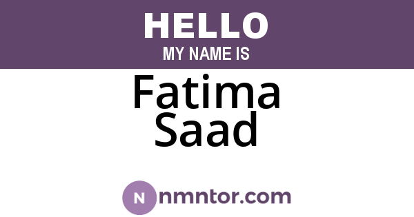 Fatima Saad