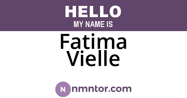 Fatima Vielle