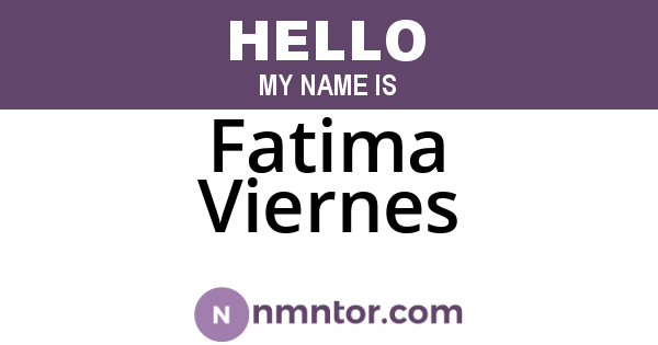 Fatima Viernes