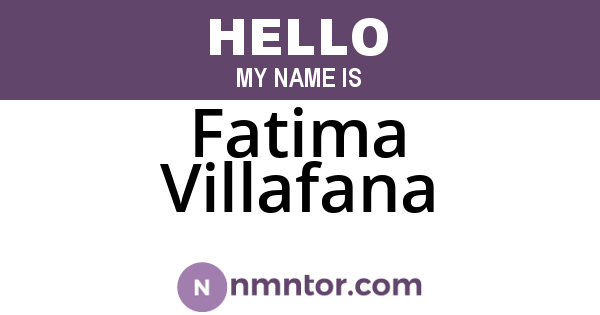 Fatima Villafana