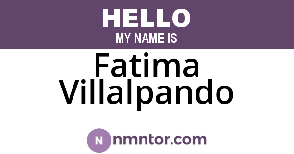 Fatima Villalpando